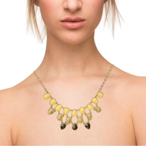 Anthropologie Chandelier Pendant Necklace Neutral Tones Gold Chain ONE SIZE NEW! - Picture 5 of 11